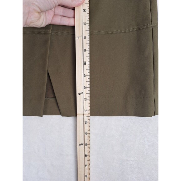 Halogen Skirt sz 6 Green Straight Pencil Knee Stretch Career Church Slim Pockets - Picture 3 of 11